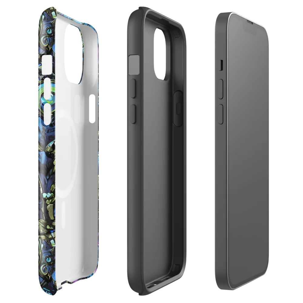 Bioluminescent Circuit on MagSafe Tough Case for iPhone® — Front