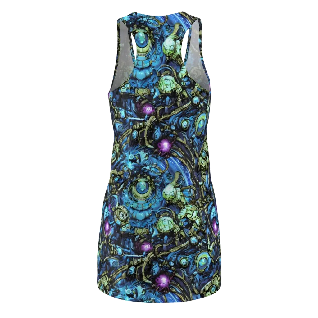 Bioluminescent Circuit on Racerback Dress — Back
