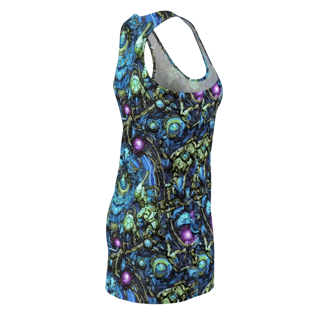 Bioluminescent Circuit on Racerback Dress — Back Side