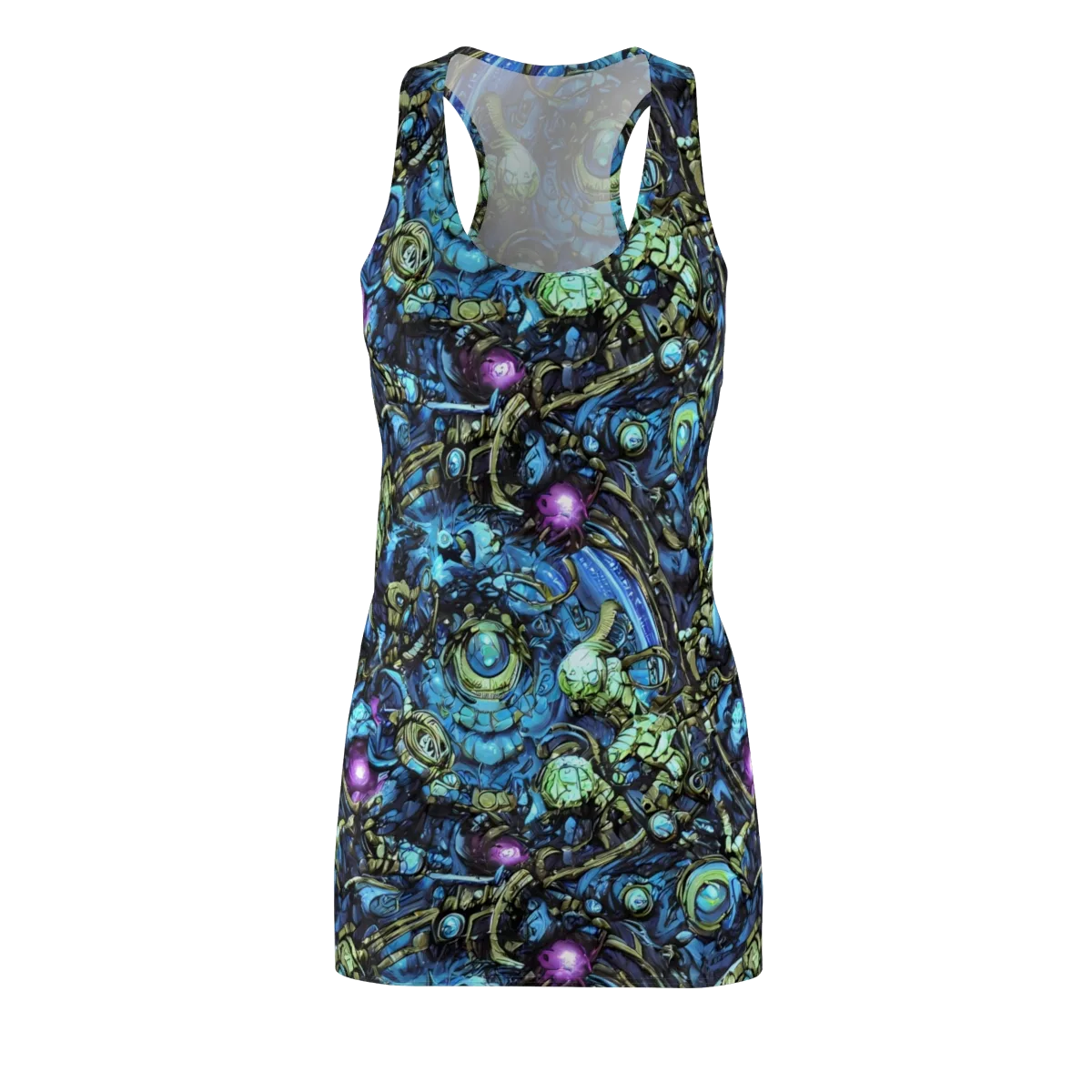 Bioluminescent Circuit on Racerback Dress — Front