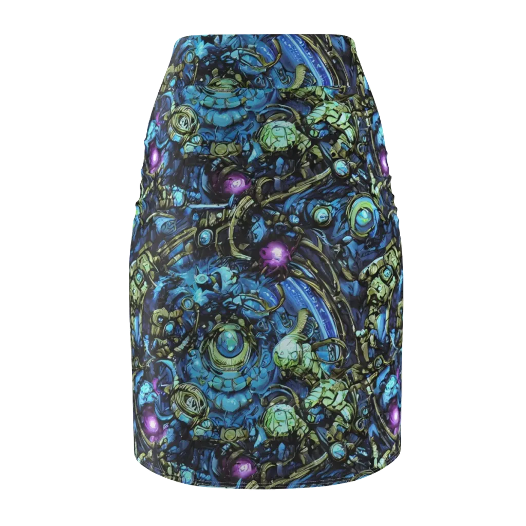 Bioluminescent Circuit on Pencil Skirt — Back