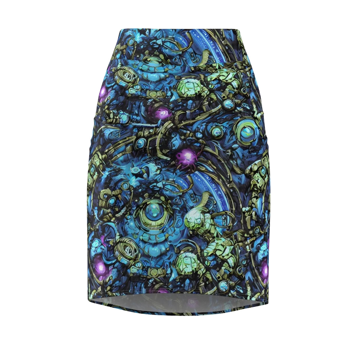 Bioluminescent Circuit on Pencil Skirt — Front