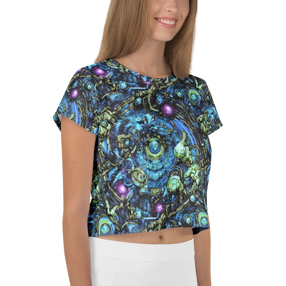 Bioluminescent Circuit on Crop Tee — Right