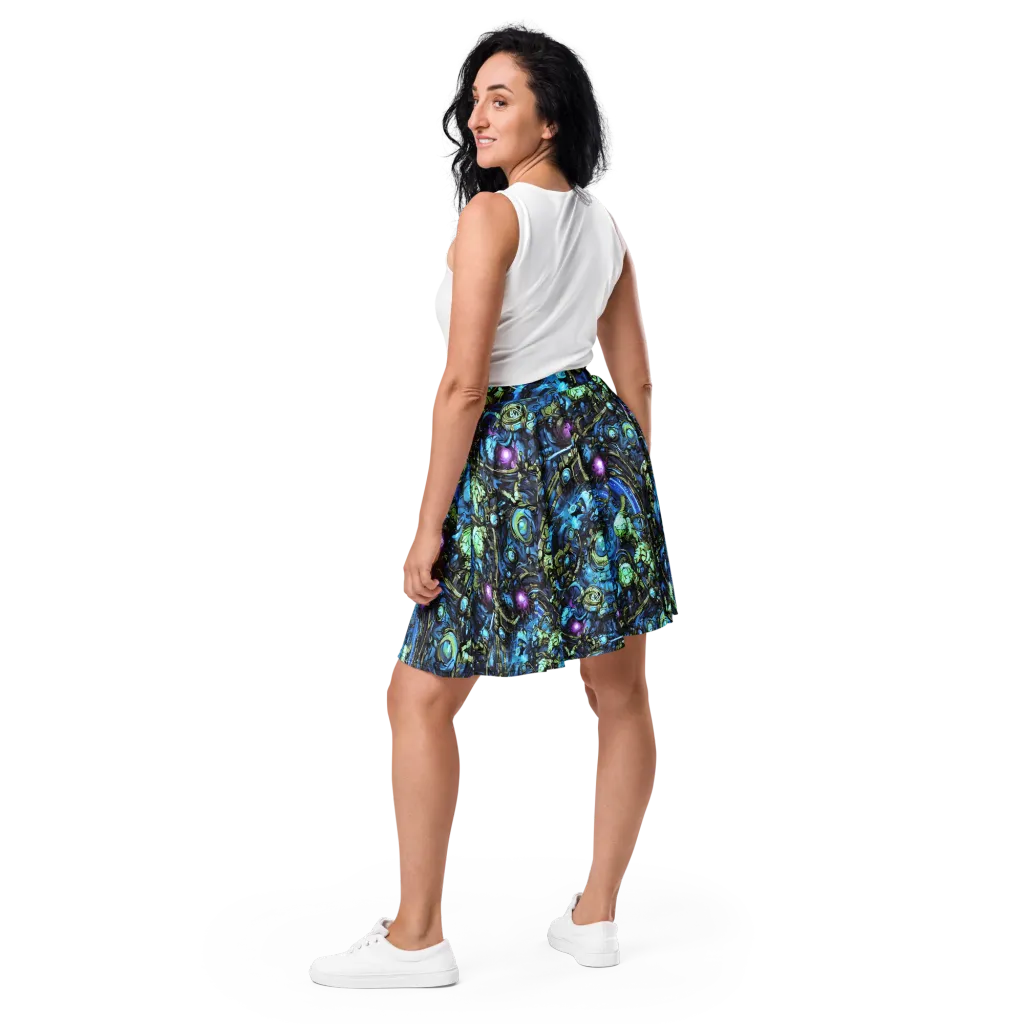 Bioluminescent Circuit on Skater Skirt — Back