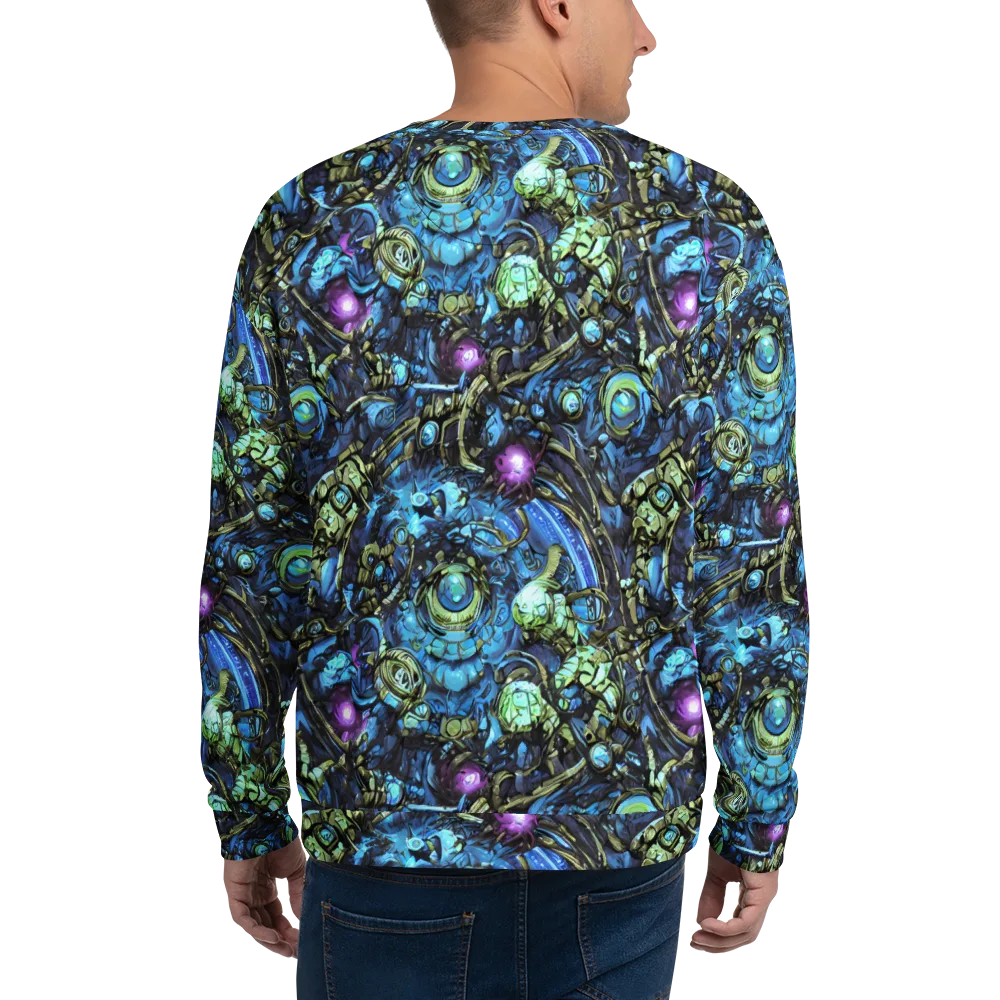 Bioluminescent Circuit on Sweatshirt — Back