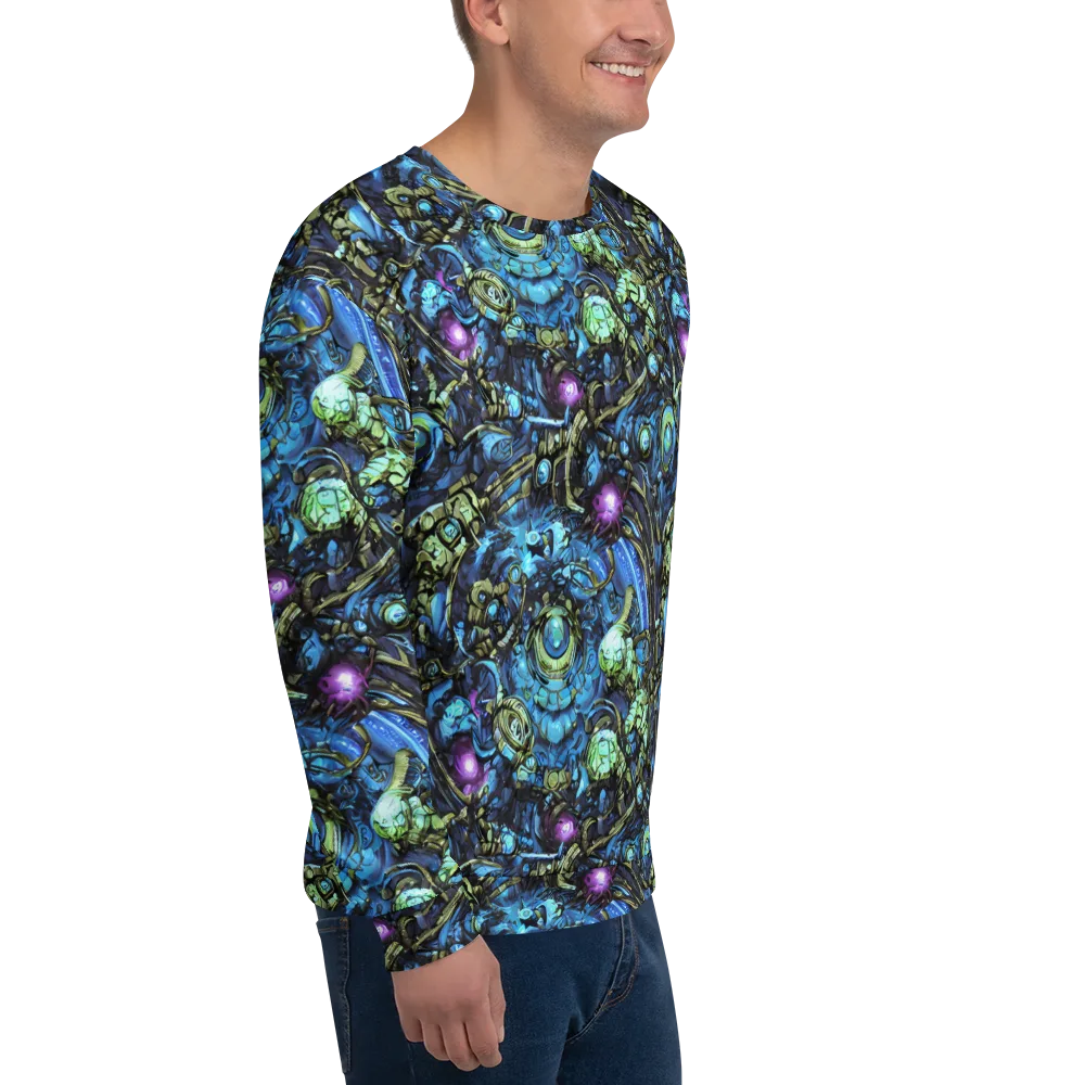 Bioluminescent Circuit on Sweatshirt — Right Front