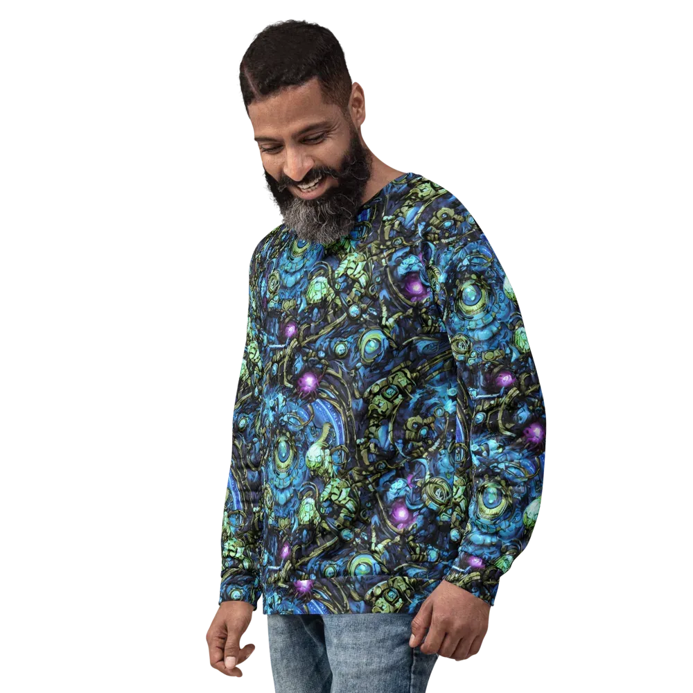 Bioluminescent Circuit on Sweatshirt — Left Front