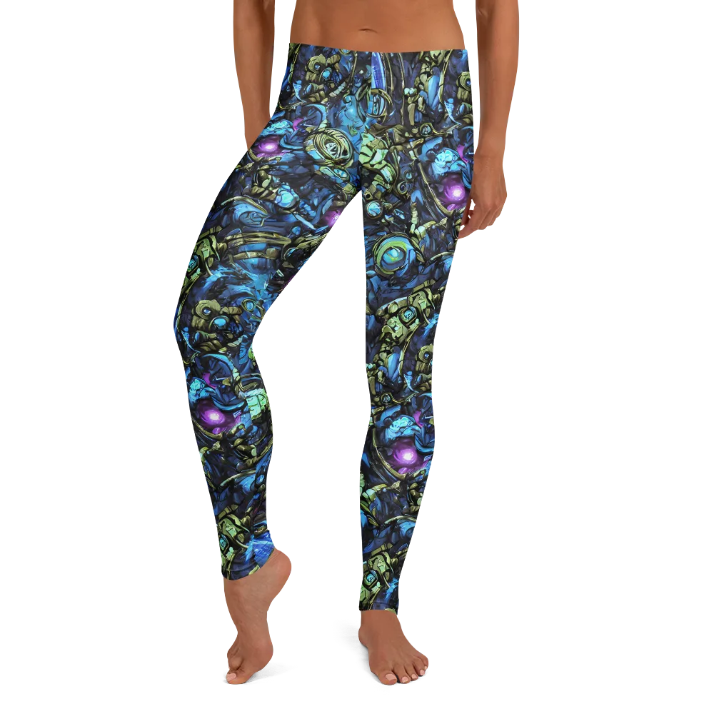 Bioluminescent Circuit on Leggings — Front