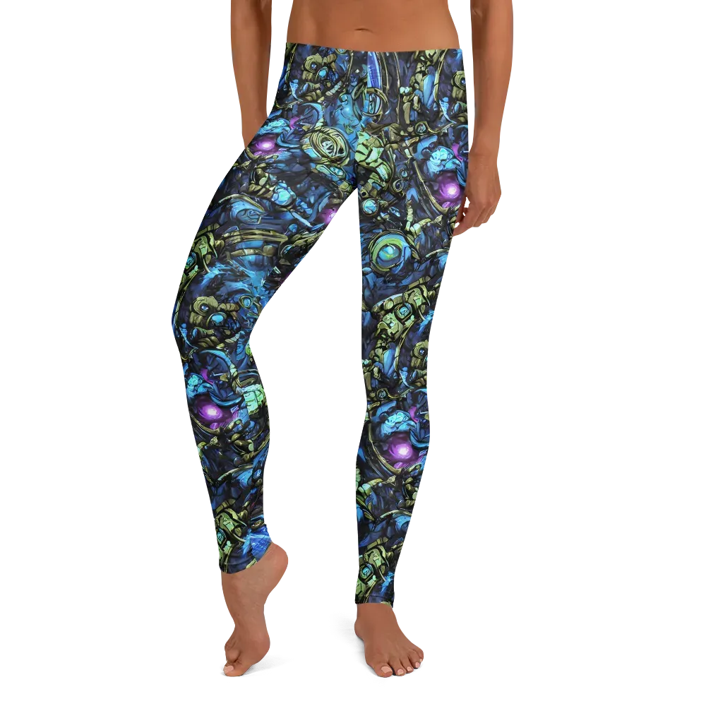 Bioluminescent Circuit on Leggings — Front