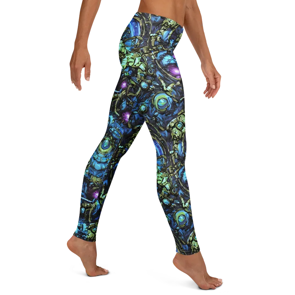 Bioluminescent Circuit on Leggings — Right