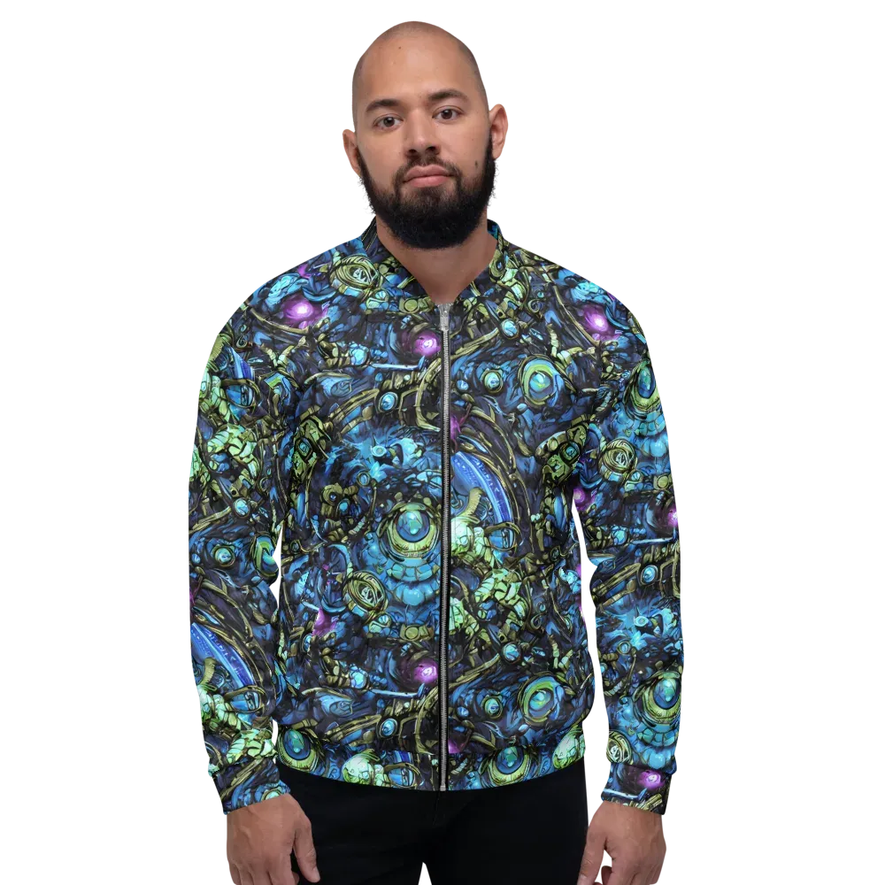 Bioluminescent Circuit on Bomber Jacket — Front