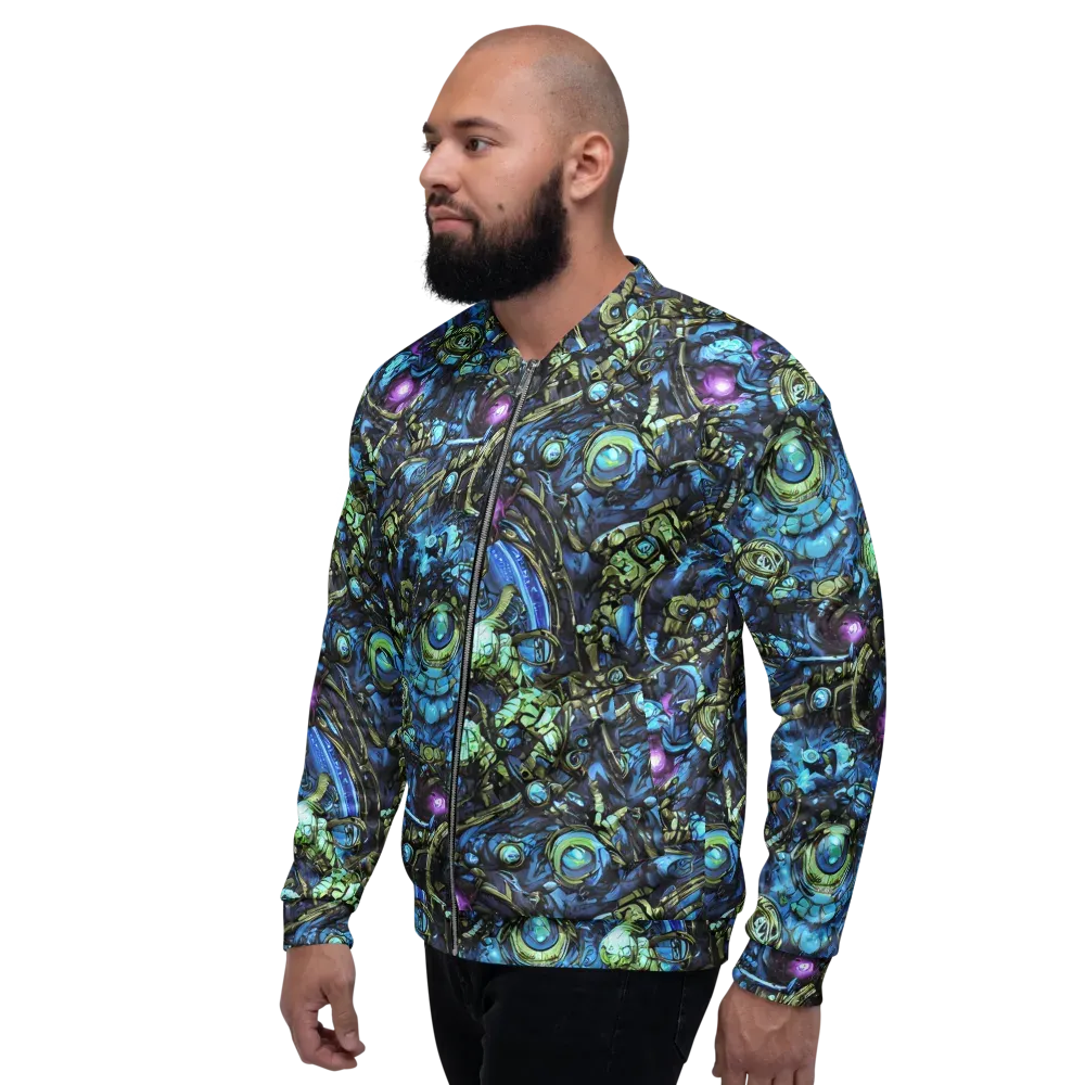 Bioluminescent Circuit on Bomber Jacket — Left