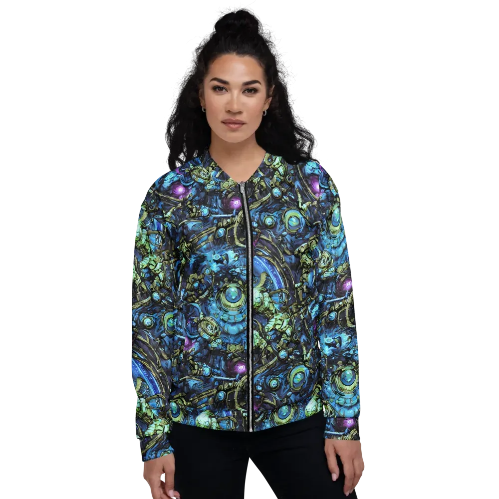 Bioluminescent Circuit on Bomber Jacket — Front