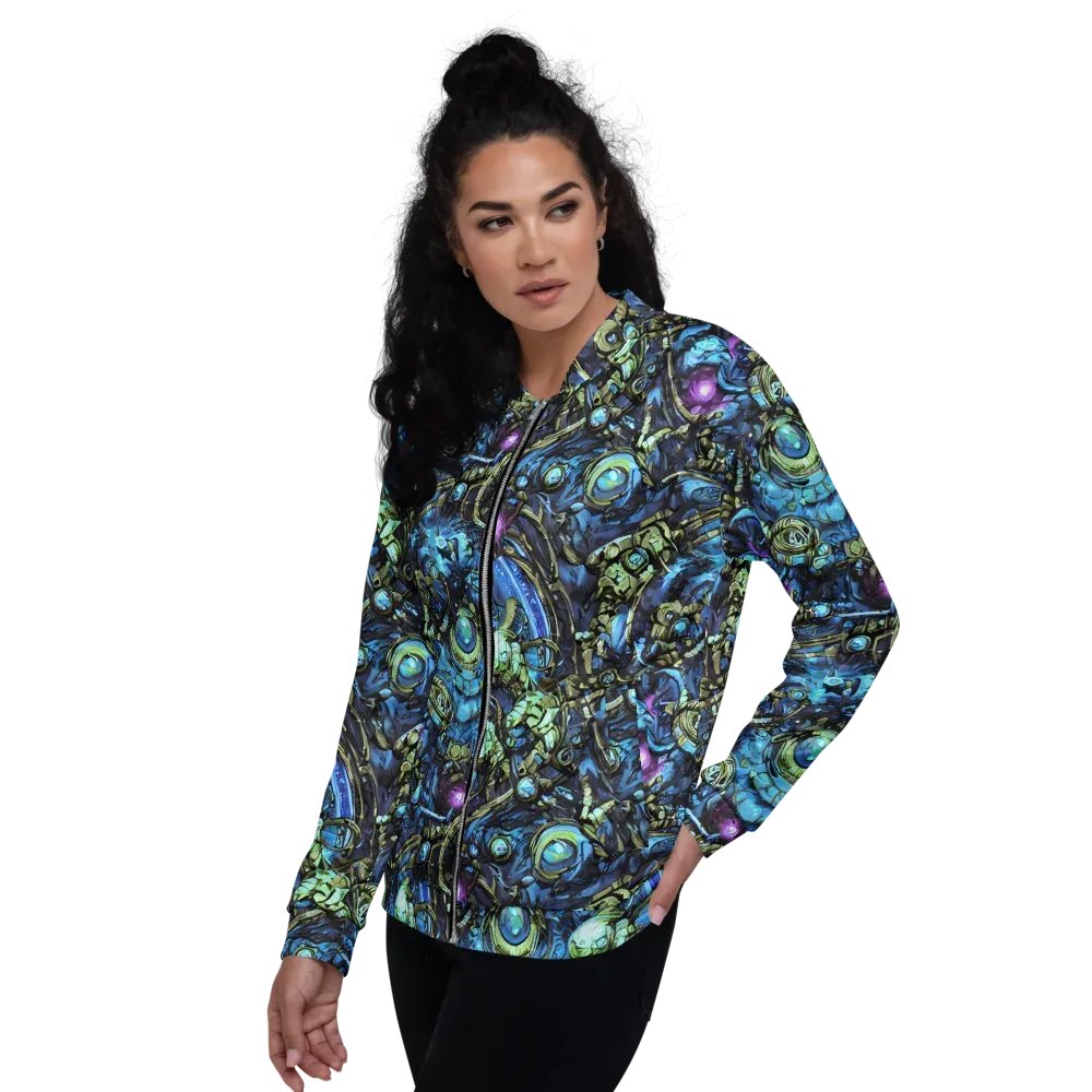Bioluminescent Circuit on Bomber Jacket — Left