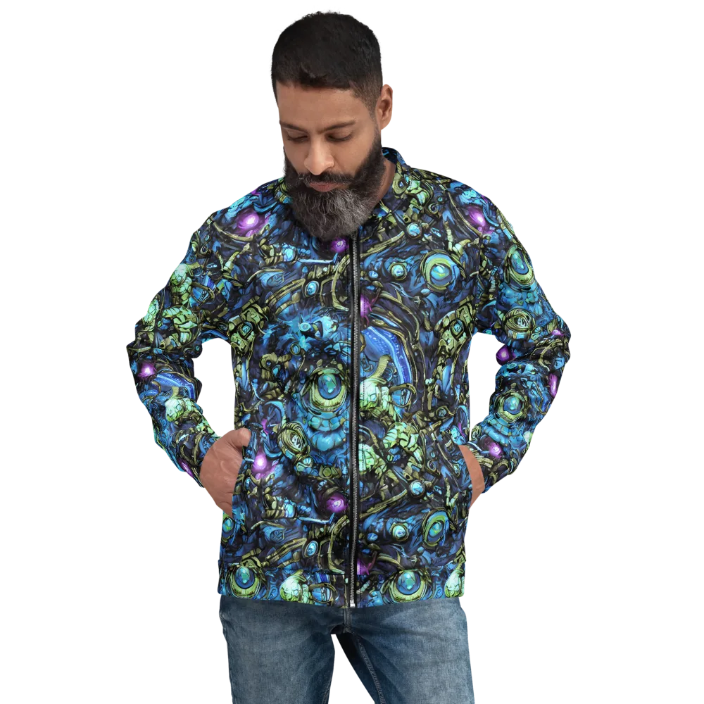 Bioluminescent Circuit on Bomber Jacket — Front