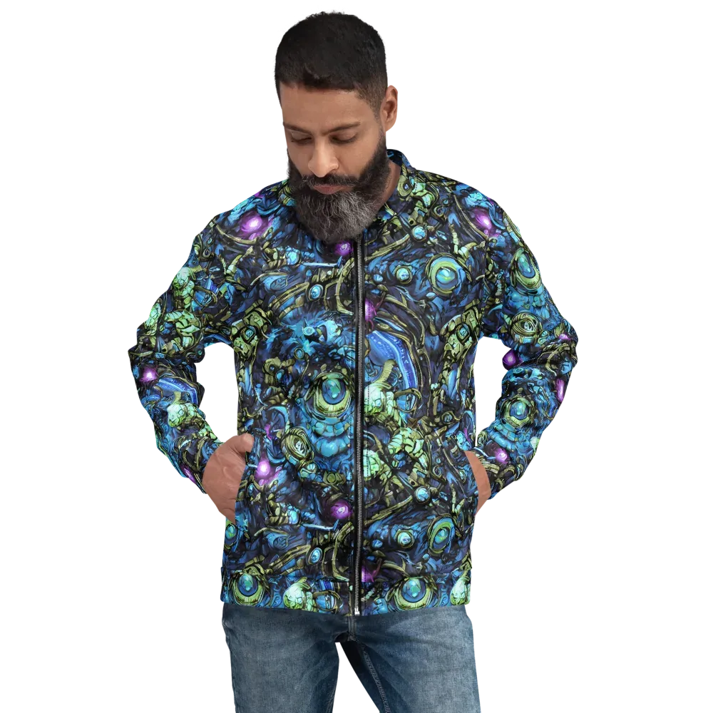 Bioluminescent Circuit on Bomber Jacket — Front