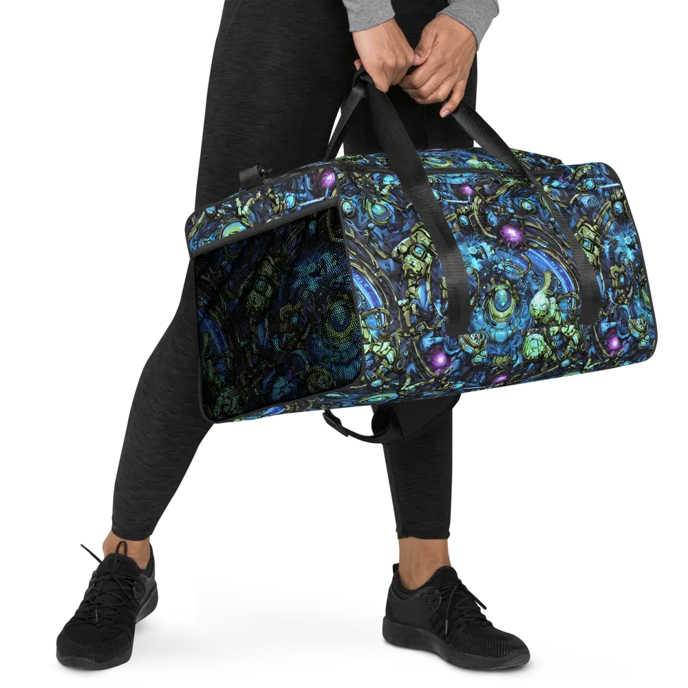 Bioluminescent Circuit on Duffle Bag — Right Front