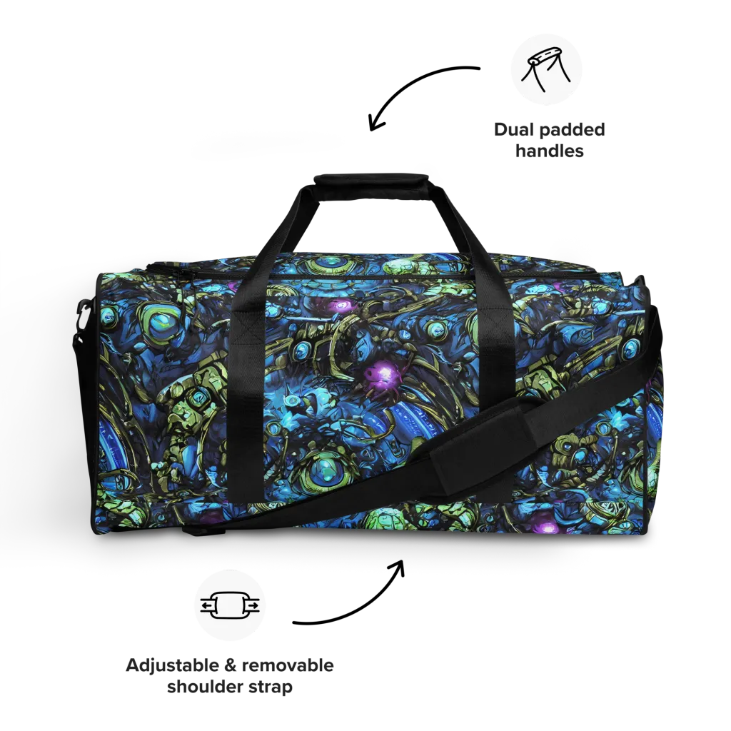 Bioluminescent Circuit on Duffle Bag — Front