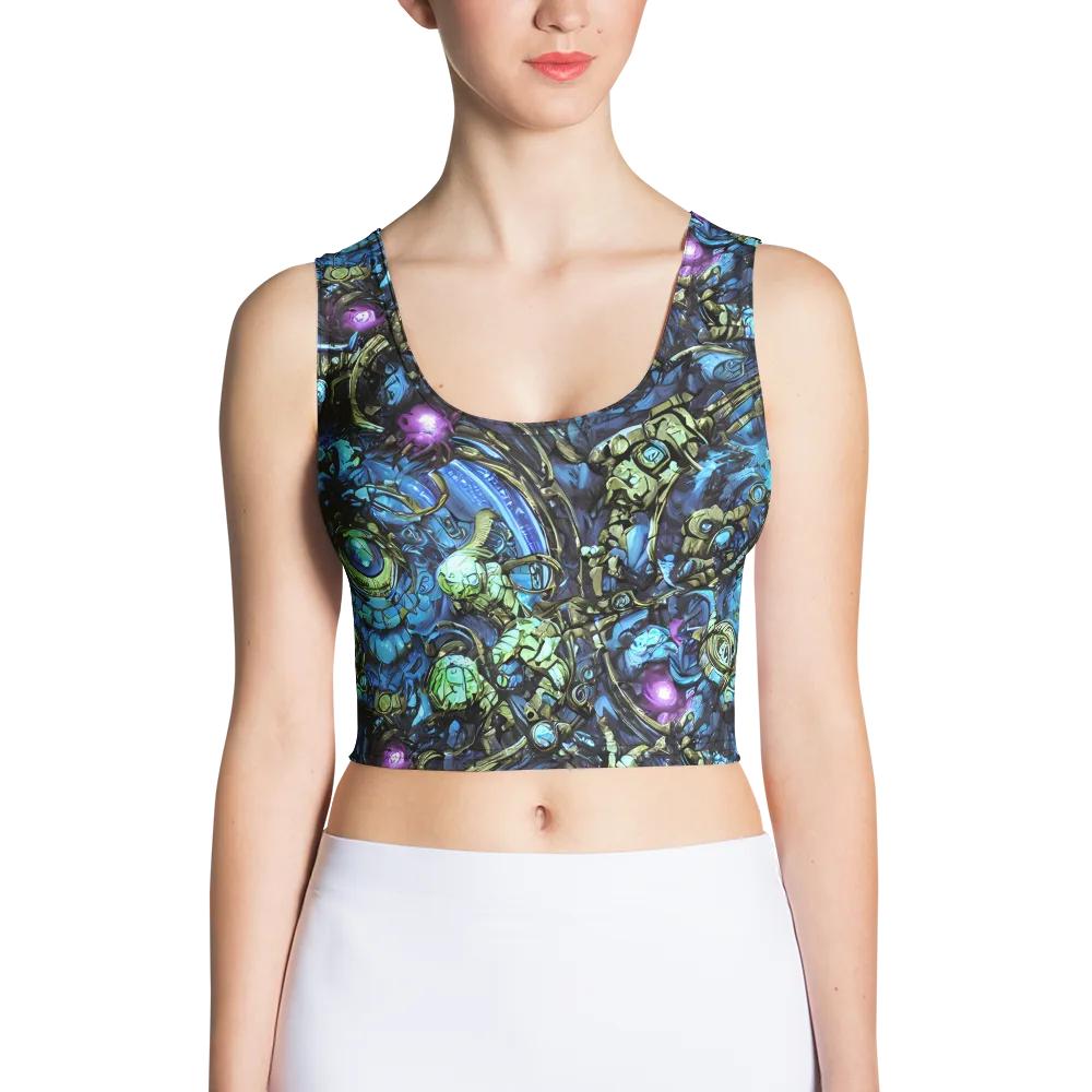 Bioluminescent Circuit on Crop Top — Front