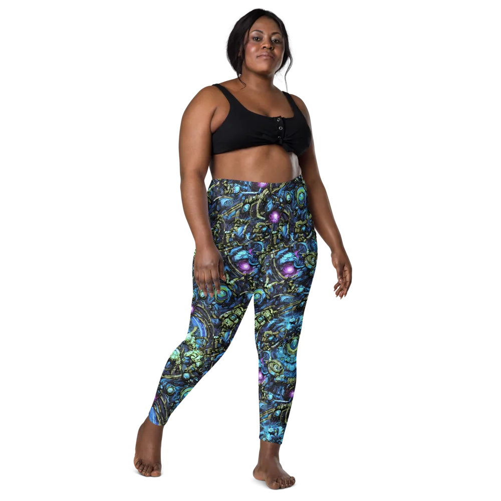Bioluminescent Circuit on Leggings with Pockets — Front