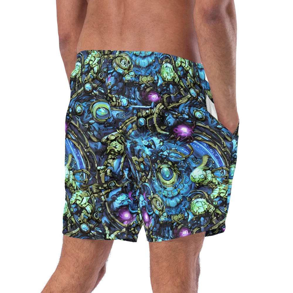 Bioluminescent Circuit on Swim Trunks — Right Back