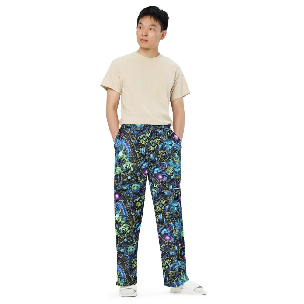 Bioluminescent Circuit on Wide-Leg Pants — Front