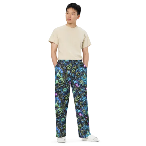 Bioluminescent Circuit on a Wide-Leg Pants