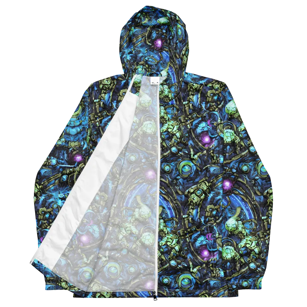 Bioluminescent Circuit on Men's Windbreaker — Front