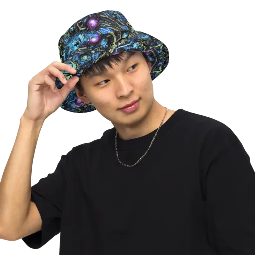 Bioluminescent Circuit on a Reversible Bucket Hat