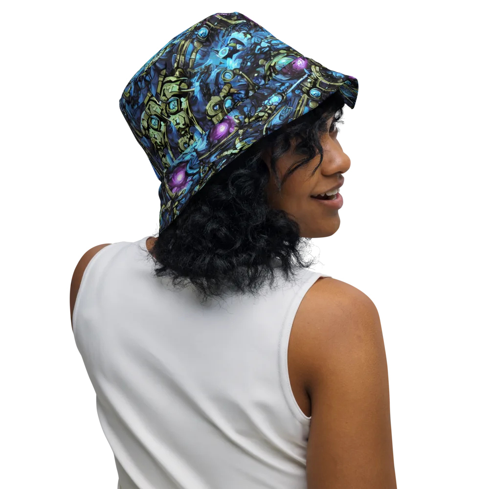 Bioluminescent Circuit on Reversible Bucket Hat — Right Outside
