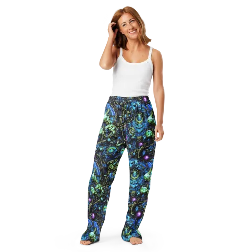 Bioluminescent Circuit on a Women's Pajama Pants