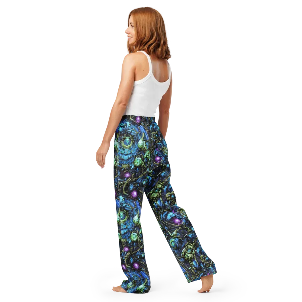 Bioluminescent Circuit on Women's Pajama Pants — Back