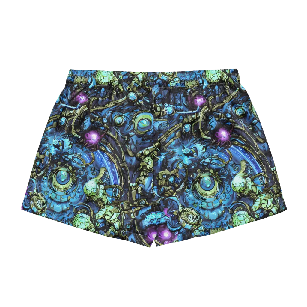 Bioluminescent Circuit on Women's Pajama Shorts — Back