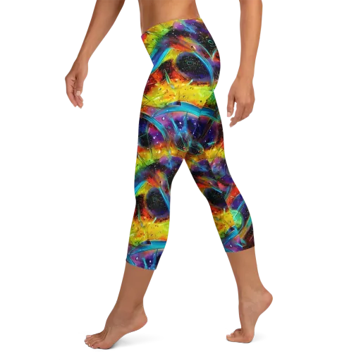 Electric Chromatica on a Capri Leggings