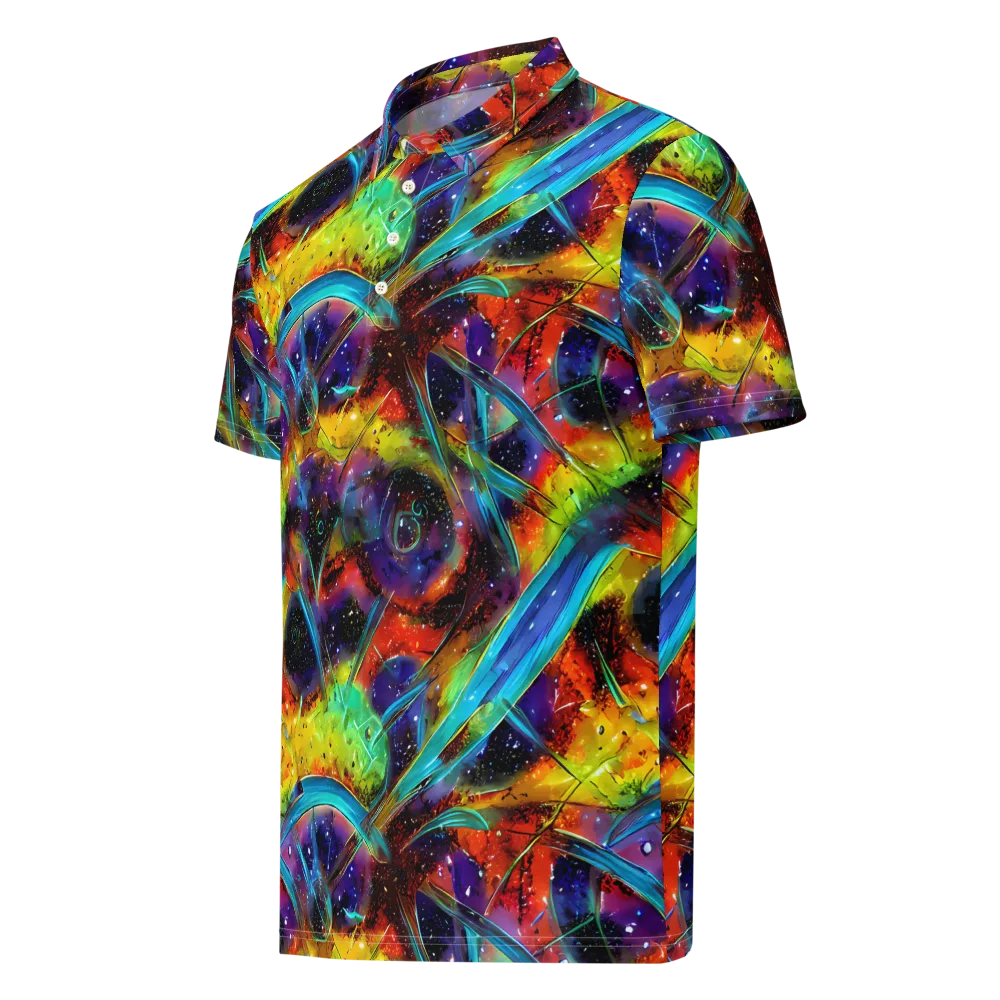 Electric Chromatica on Men's Slim Fit Polo Shirt — Left Front