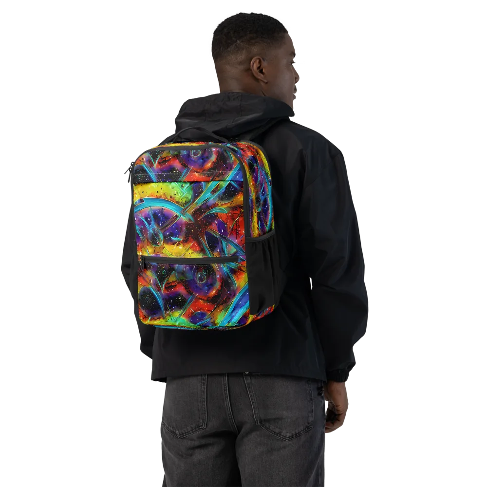 Electric Chromatica on Utility Backpack — Back