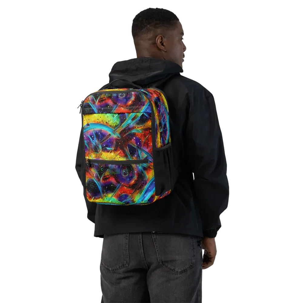 Electric Chromatica on Utility Backpack — Back