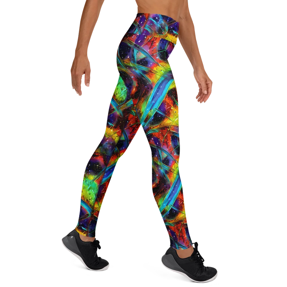 Electric Chromatica on Yoga Leggings — Right