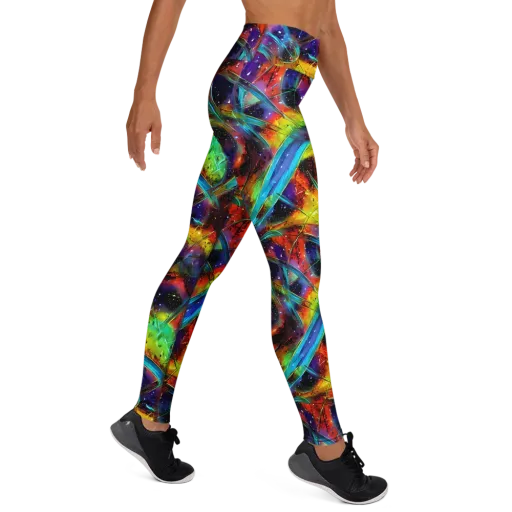 Electric Chromatica on a Yoga Leggings