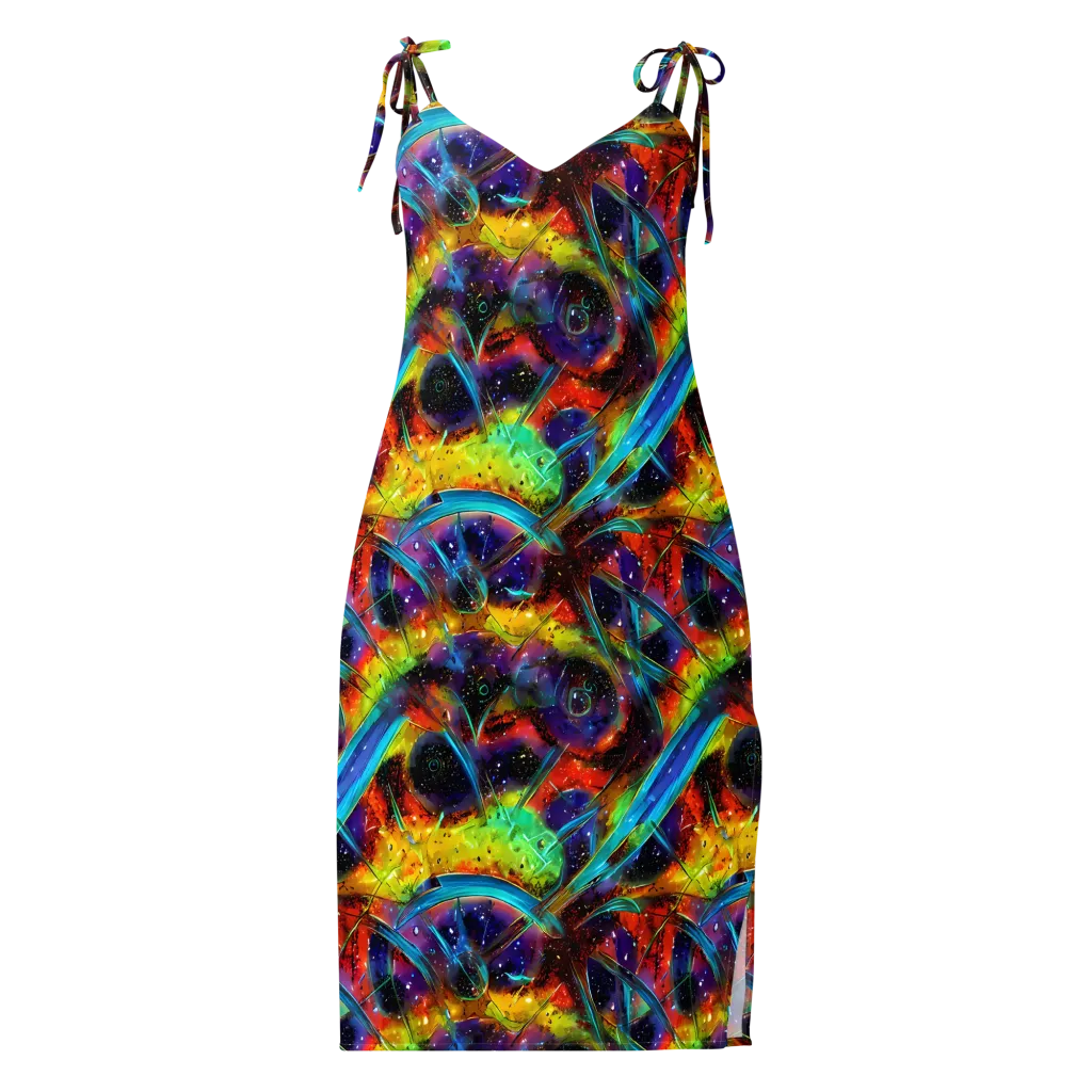 Electric Chromatica on Slip Dress — Front
