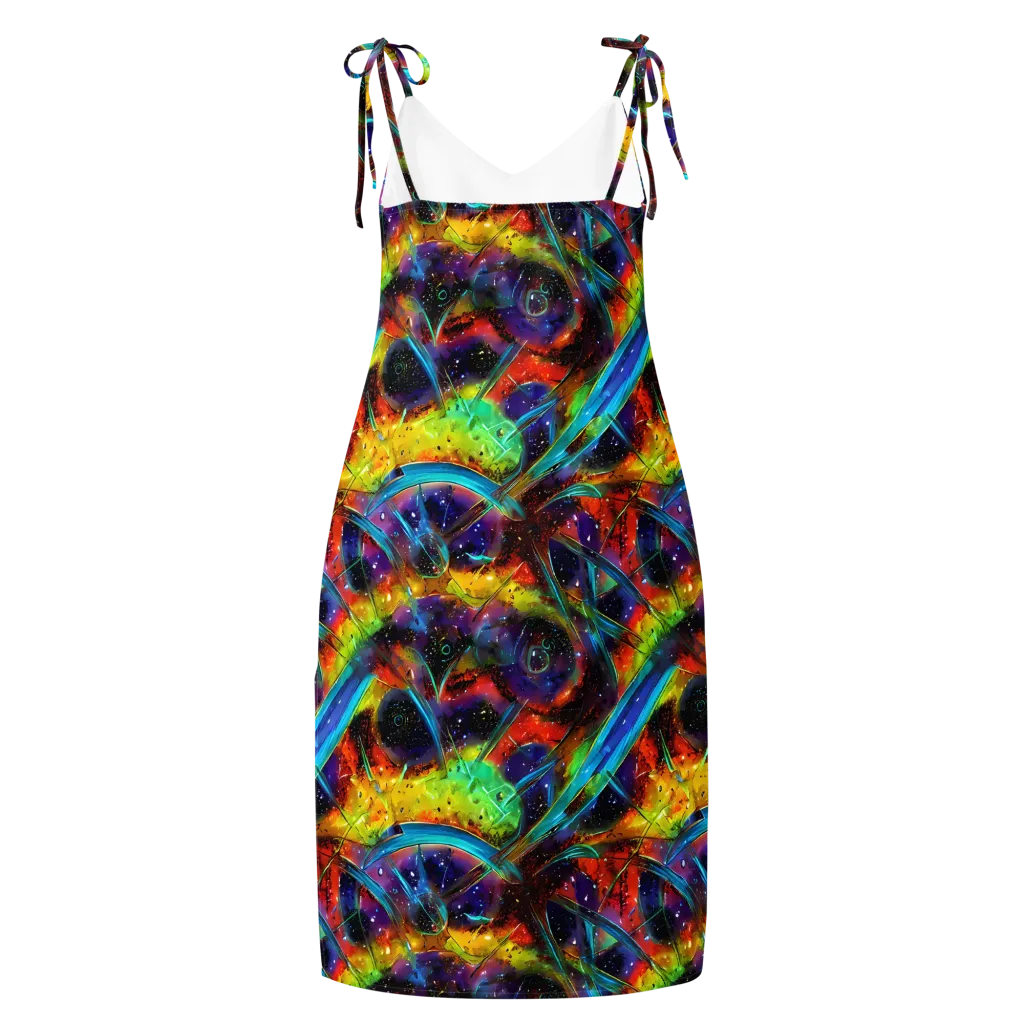 Electric Chromatica on Slip Dress — Back