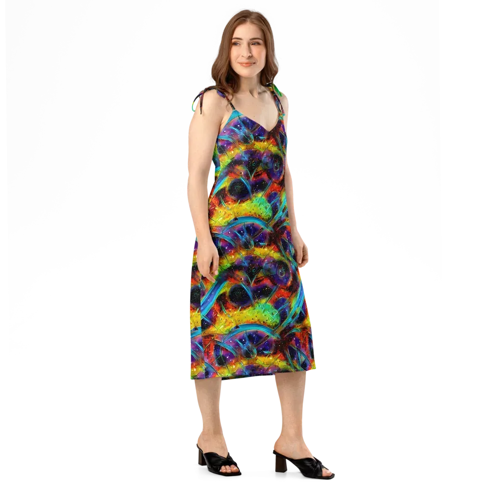 Electric Chromatica on Slip Dress — Right Front