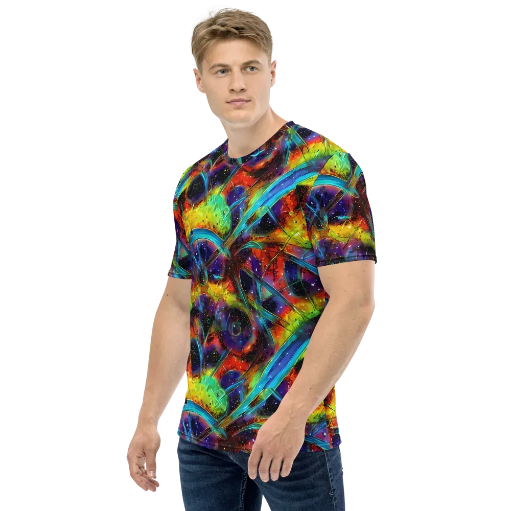 Electric Chromatica on Men's Crew Neck T-Shirt — Left