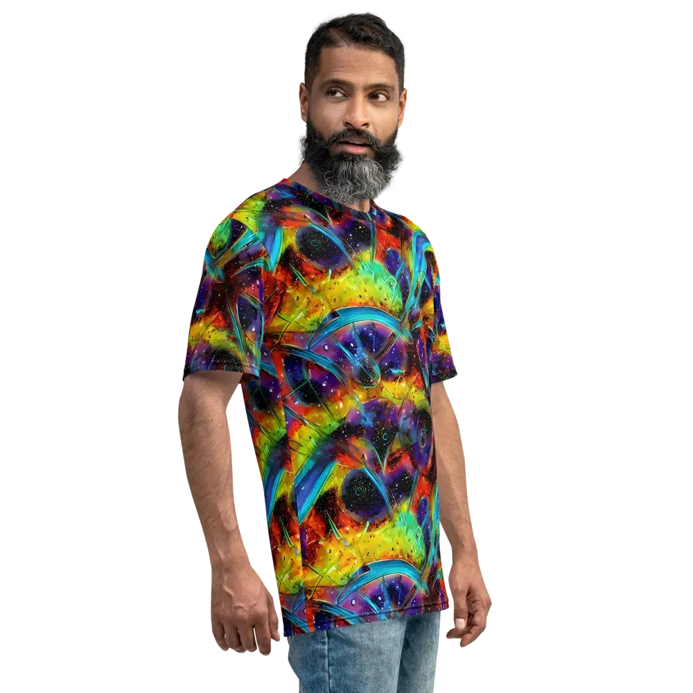 Electric Chromatica on Men's Crew Neck T-Shirt — Right