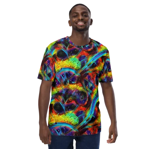 Electric Chromatica on a Men's Crew Neck T-Shirt