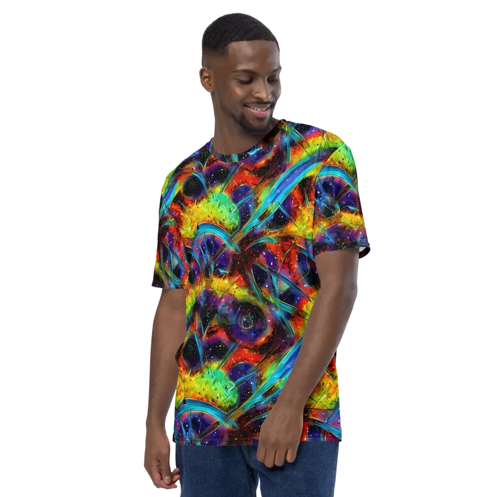Electric Chromatica on Men's Crew Neck T-Shirt — Left