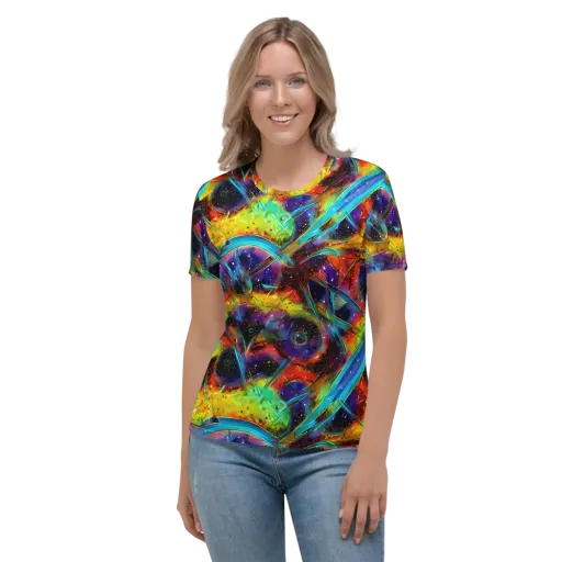 Electric Chromatica on a Women's Crew Neck T-Shirt