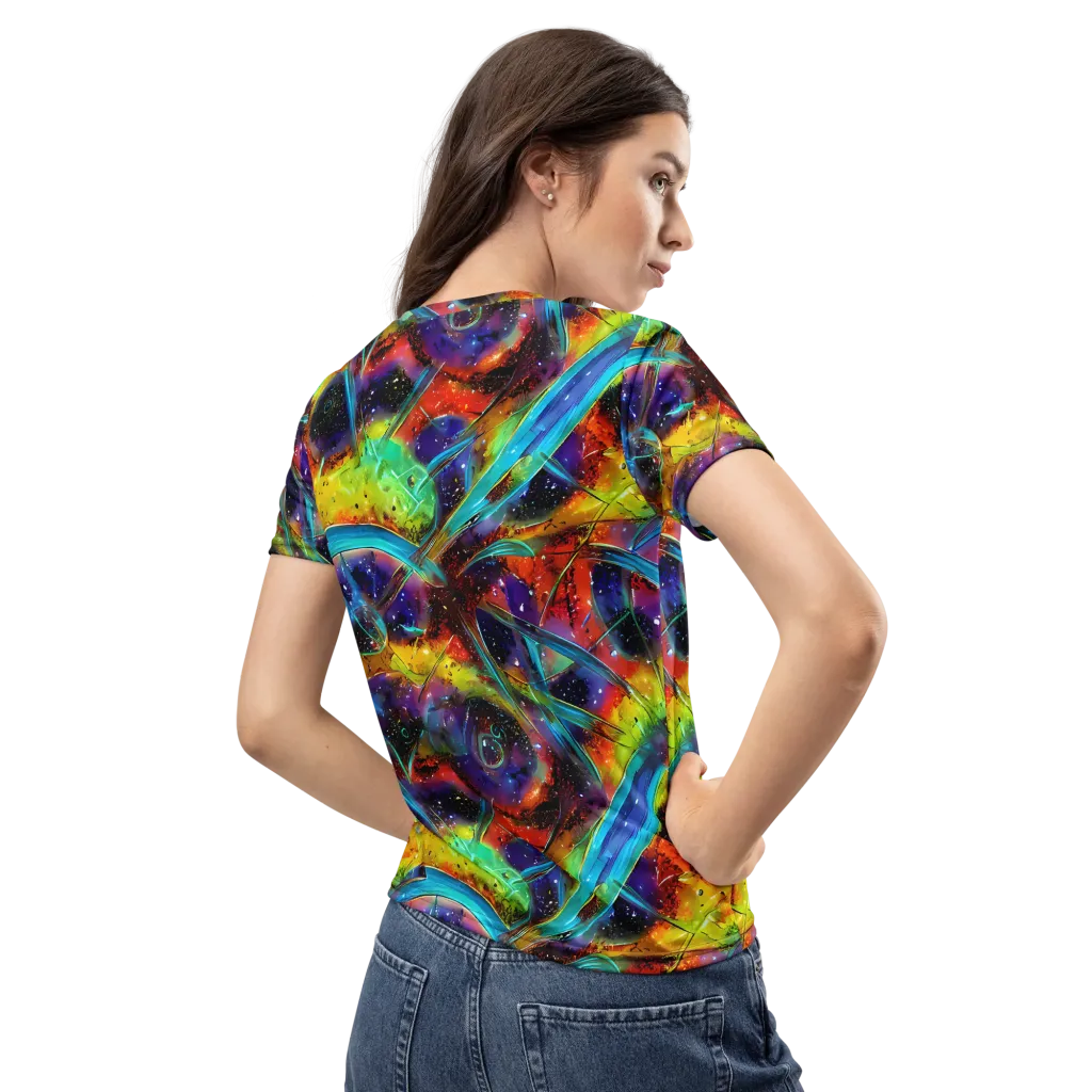 Electric Chromatica on Women's Crew Neck T-Shirt — Back