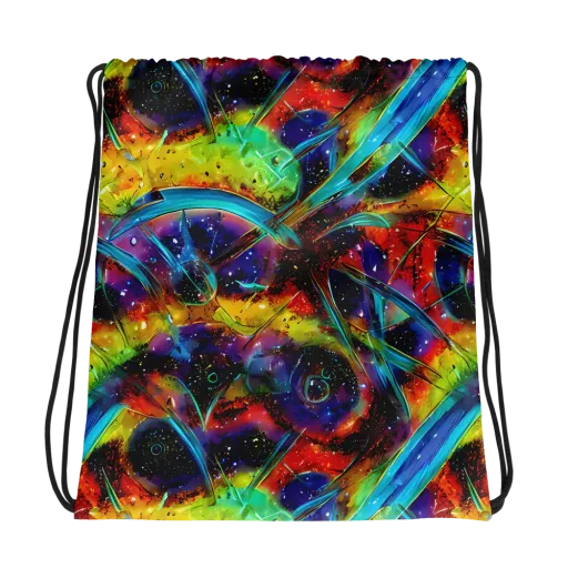 Electric Chromatica on a Drawstring Bag