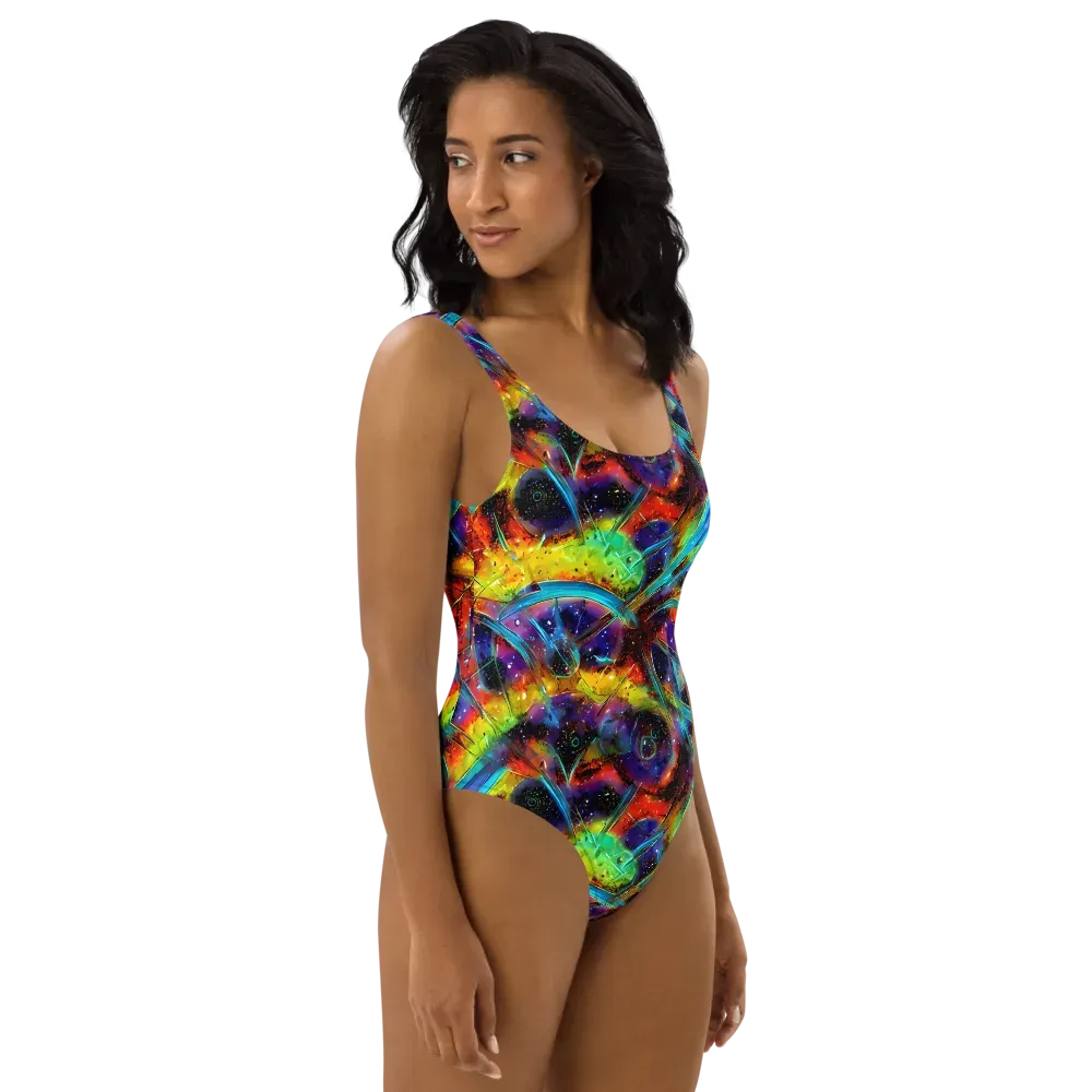 Electric Chromatica on One-Piece Swimsuit — Right